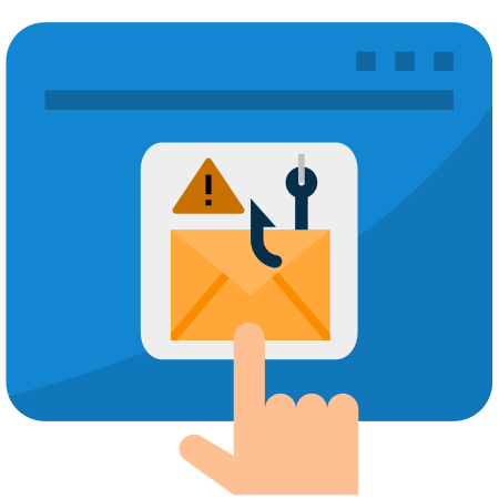 Employee identifying a phishing attempt during security awareness training