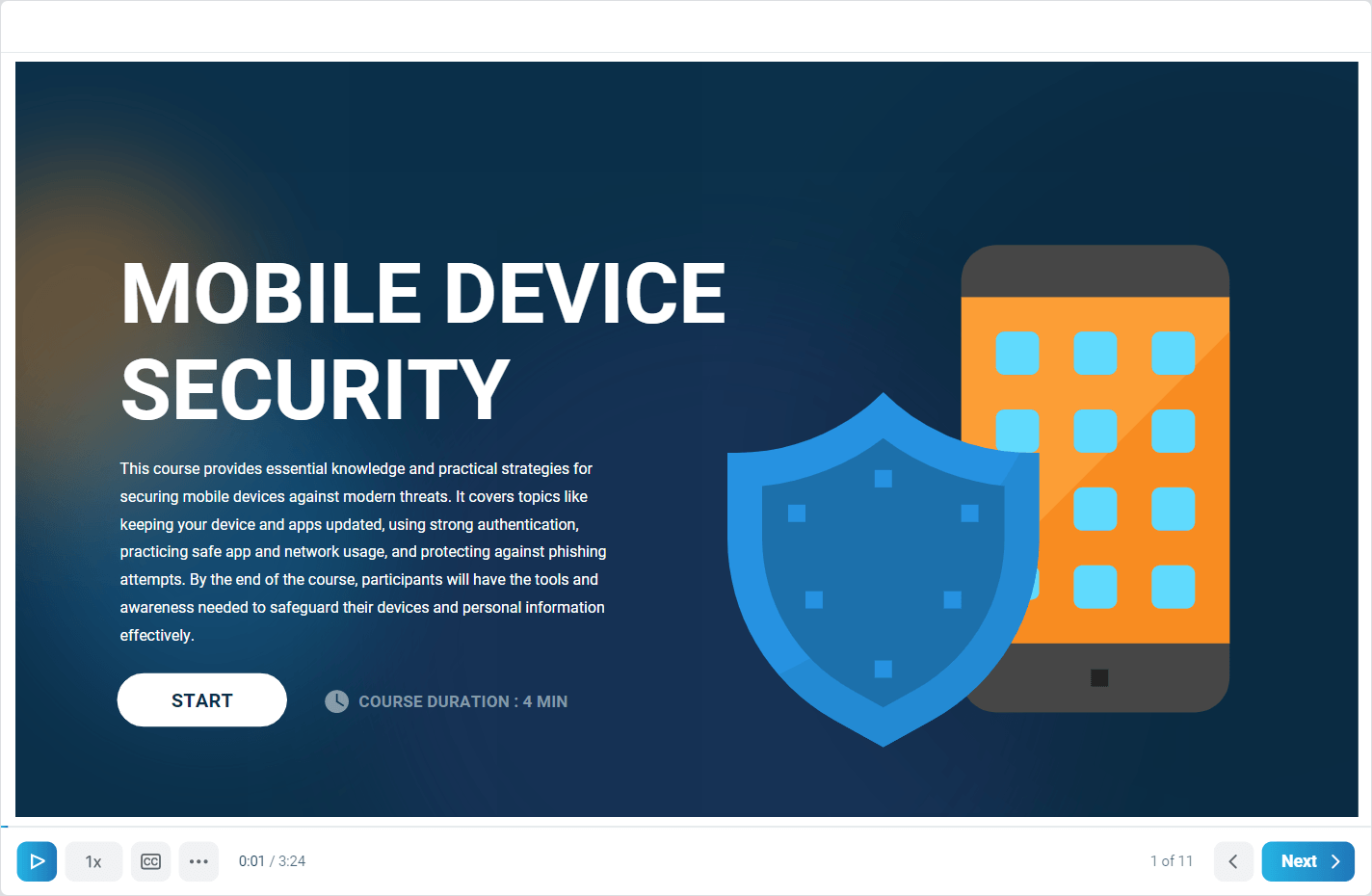 Mobile Device Security cybersecurity course graphic