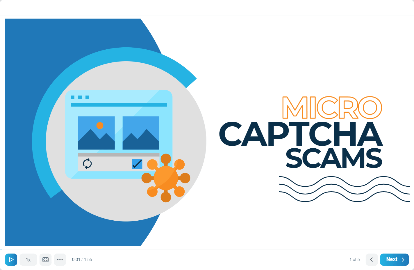 CAPTCHA Scams cybersecurity course graphic