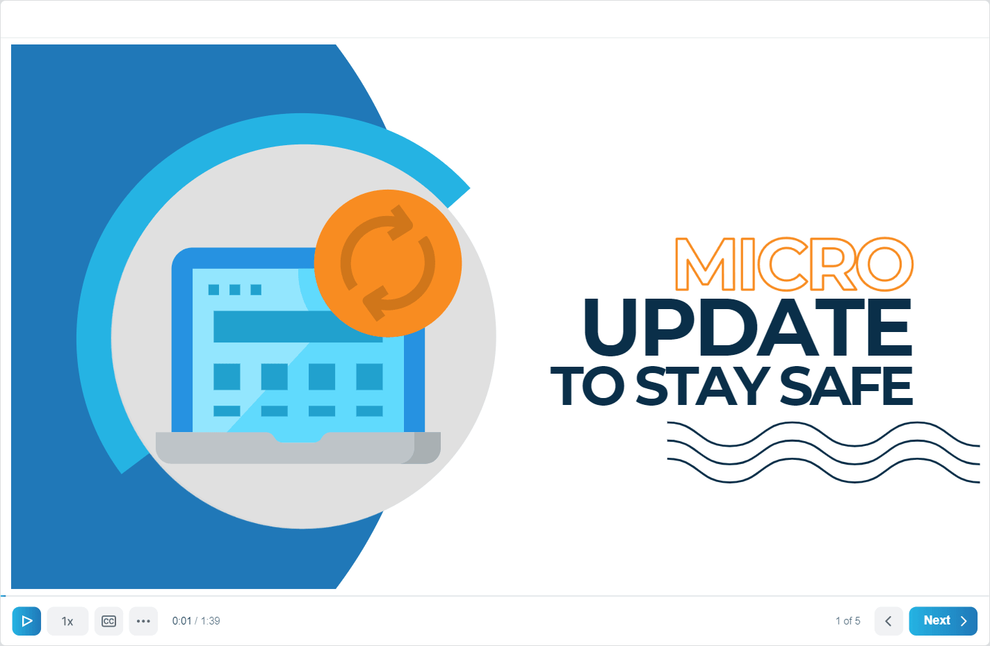 Update to Stay Safe cybersecurity course graphic