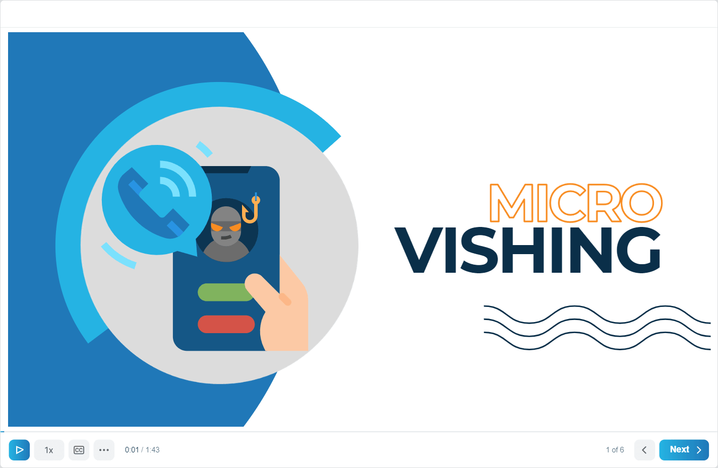 Vishing cybersecurity course graphic