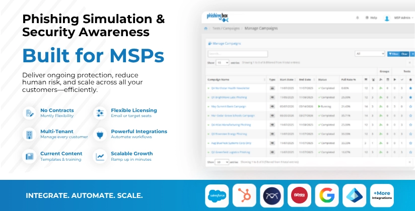 A Flexible Phishing Simulation MSP Partner Program for Cyber Security MSPs