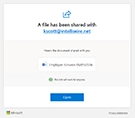 Sample phishing email with a fake shared file notification from Minisoft