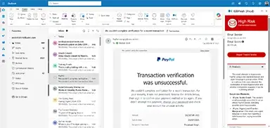 Phishing Simulator screenshot - Simulated Email With KillPhish
