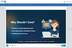 School LMS screenshot - SCORM Course Content Slide