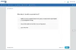 School LMS screenshot - SCORM Course Quiz